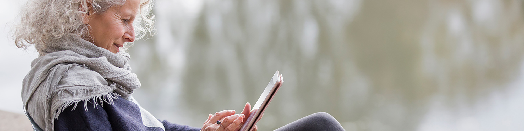 Woman on tablet